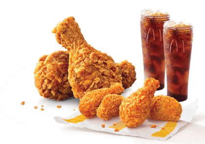 2 Pc Crispy Fried Chicken + 4 Pc McSpicy Chicken Wings + 2 Coke