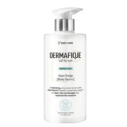 Dermafique Aquasurge Body Serum, Body Lotion for Normal Skin, 10x Vitamin E, Hydrates and Moisturizes Skin, Repairs Skin Cell Damage, Dermatologist Tested (300 ml)