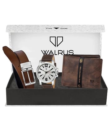 Walrus WWWBC-COMBO38 Leather Analog Mens Watch