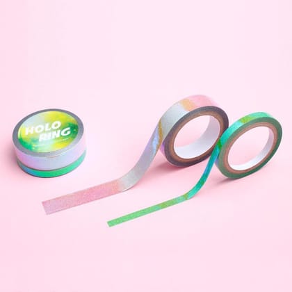 Holoring Masking Tape-Silver & Gold