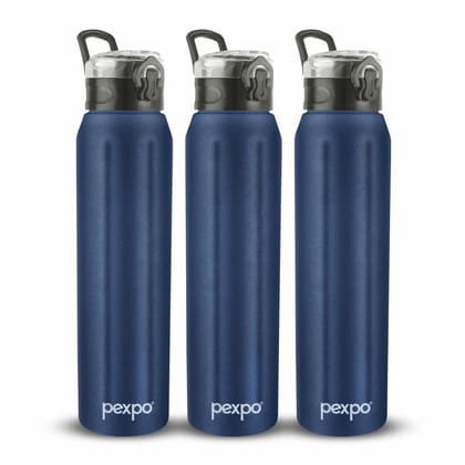 PEXPO Stainless Steel Sipper Water Bottle | 1000ml, Denim Blue | Eco-Friendly | Steel Water Bottle | Home | Kitchen | Sports | Travel | Gym | BPA Free | Suitable For Adults & Kids