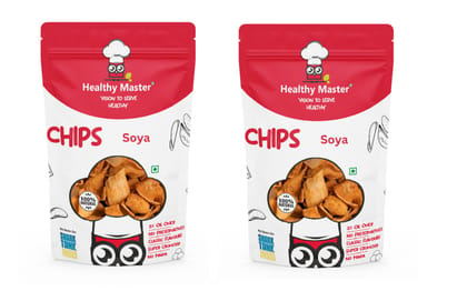 Healthy Master Baked Soya Chips With All Natural Ingredients, 200 gm Each - Pack of 2