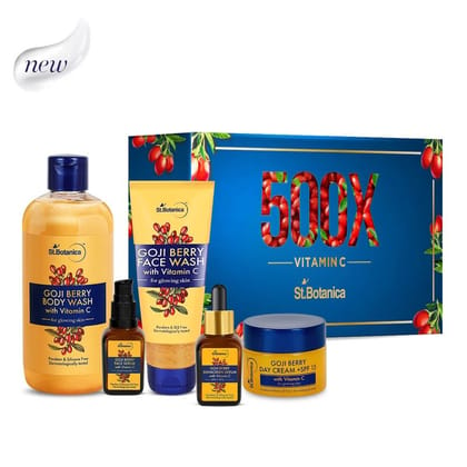 Goji Berry Gift Box Face Wash + Body Wash + Sunscreen Serum + Face Serum + Day Cream