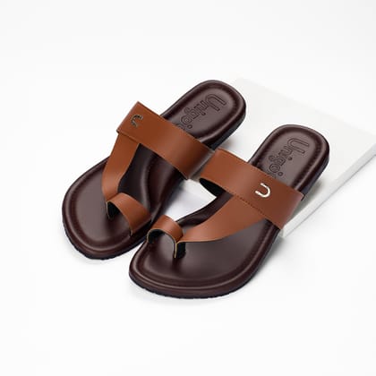 Padak Stylish Chappal for Men (Size: 6 to 12)-6 / Tan