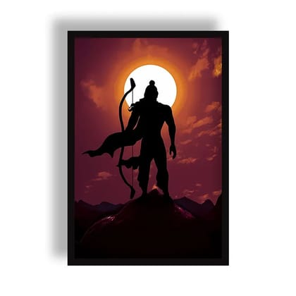 Shri Ram Poster | Frame | Canvas-Small (20 x 30 CM) / Poster