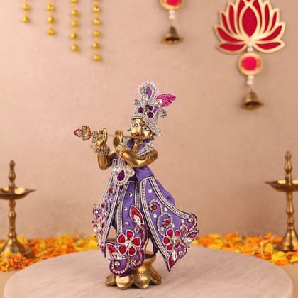 Pushp Mala Lavender Dhoti Patka-With Shringar / 2 inch