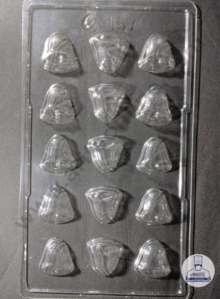 CAKE DECOR™ 15 Cavity Christmas Bell Shape Mould PVC Chocolate mould (10 pcs pack) EM-157