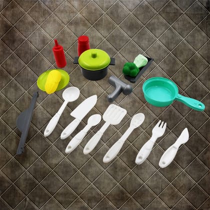4529 Cooking Toy Plastic Kids Cooking School Play Set (26 Pcs Set)