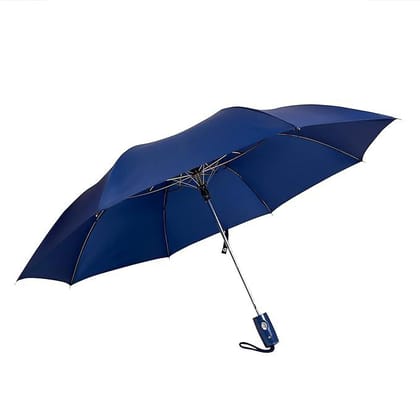 Fendo Katie 2 FOLD AUTO Open 21 Inch Sun And RainProof Mini/Small Umbrella For Men And Women(Navy Blue/Mono)