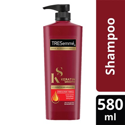Tresemme Keratin Smooth Pro Collection Shampoo - Keratin & Argan Oil, Upto 100% Smoother Shiny Hair, 580 Ml(Savers Retail)