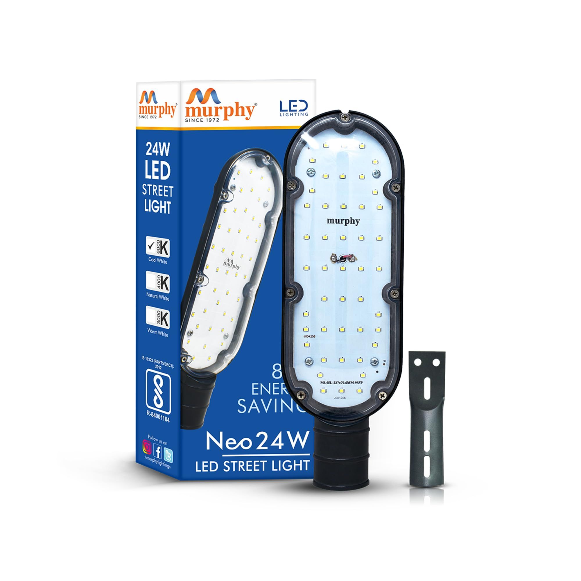 24W LED NEO Street Light -(PVC MODEL)-Cool White / Pack of 1
