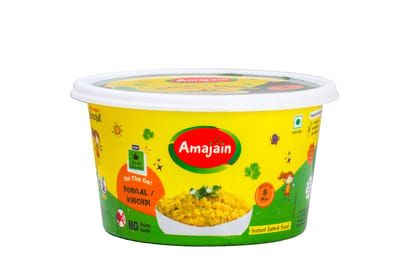 Amajain Instant Sattvik Pongal, Ready-to-Eat, No Added Preservatives, No Added Flavours, Jain-Friendly, 70g (Pack of 12)