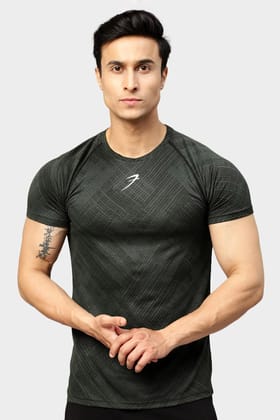 Ozone Jacquard T-shirt Green-S