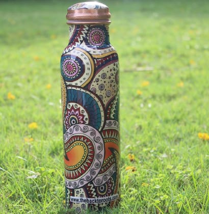 Ayurvedic Copper Bottles | Printed | 1 Ltr. - Back To Roots