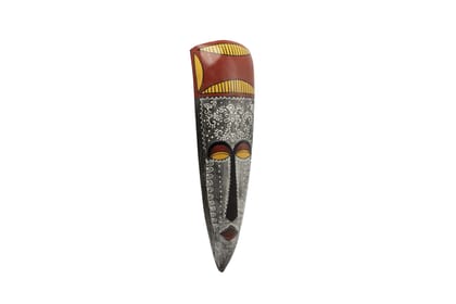 Tribal Elegance Hand    Painted Wall Mask