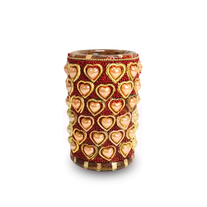 Stone Pen Stand 4" Red