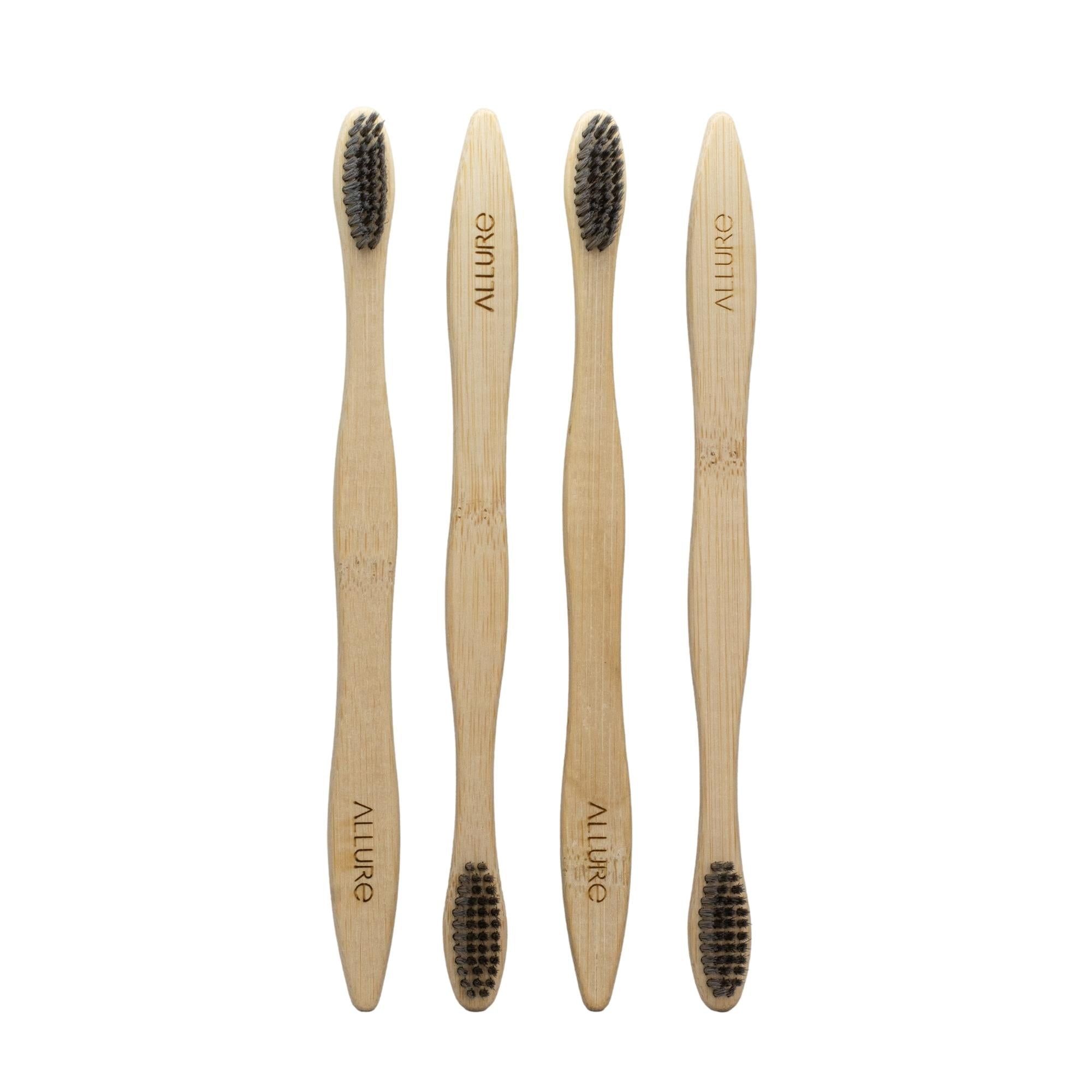 Allure Bamboo Toothbrush Charcoal Pack 4 (OT-01)