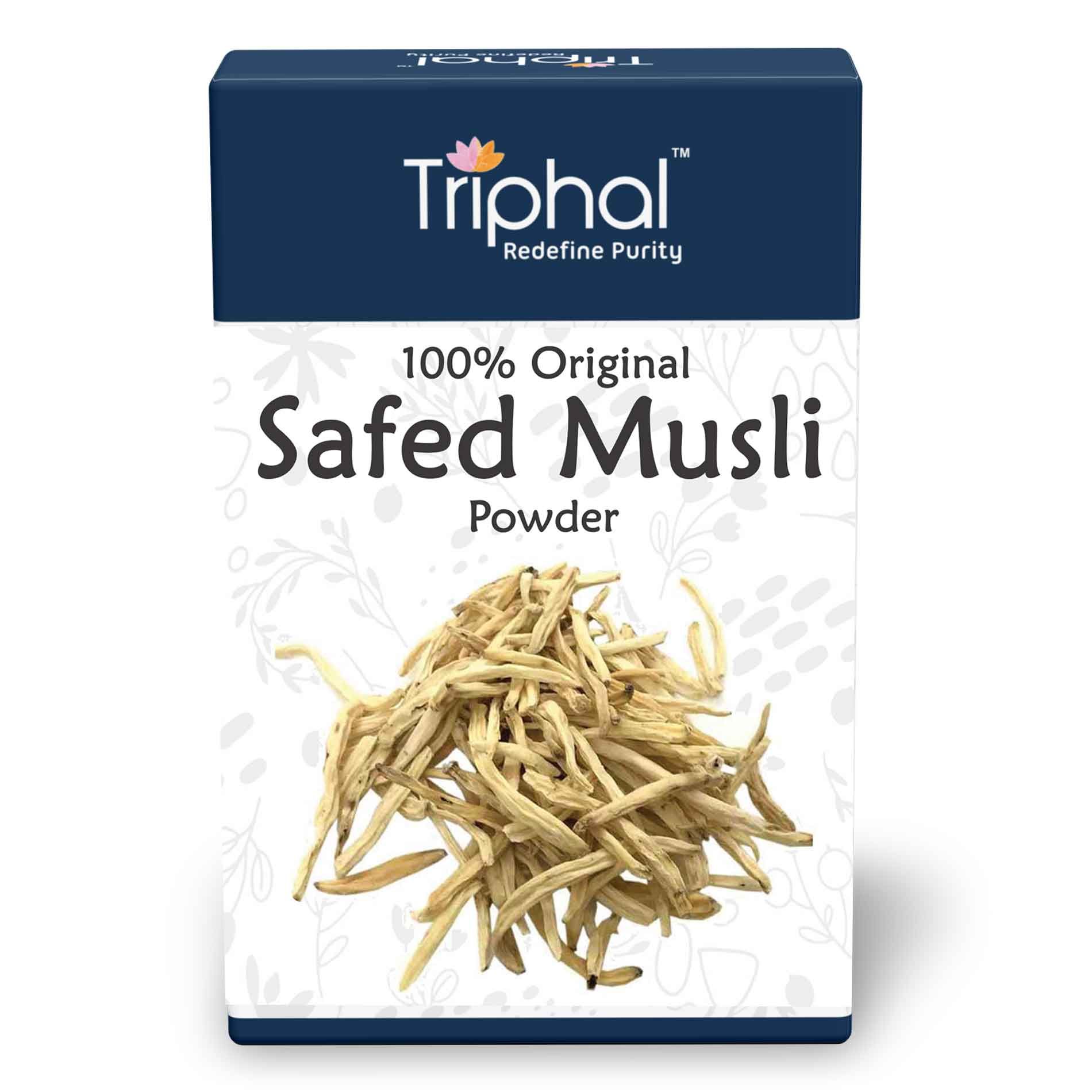 Safed Musli Powder - 100% Pure and Natural - Triphal