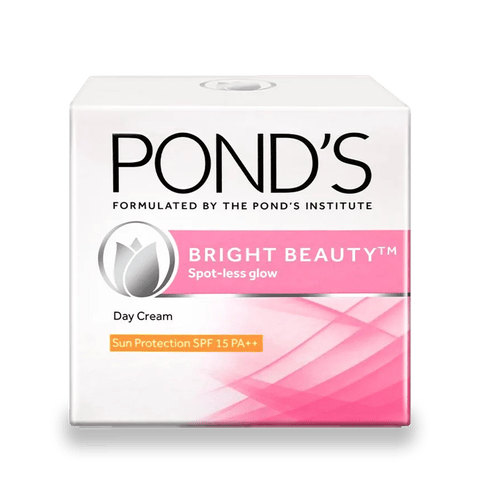 POND'S Bright Beauty Spot-Less Glow Sun Protection Factor 15 Day Cream, 50 gm Box