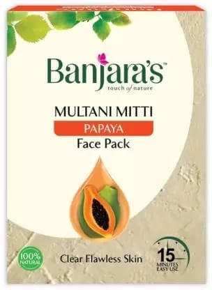 Banjara's Multani Mitti Papaya Face Pack, 100 gm