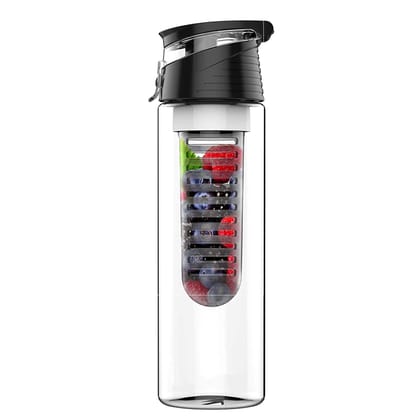 Yacht Tritan Infuser Water Bottle for Detox, Diffuser, Transparent, 800ml - Pack of 1