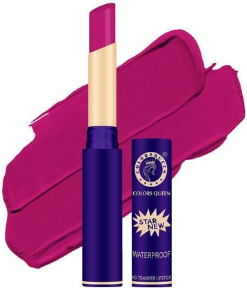 Colors queen Queen Lips Non transfer long lasting and Matte Lipstick (Hot Magenta) 4g