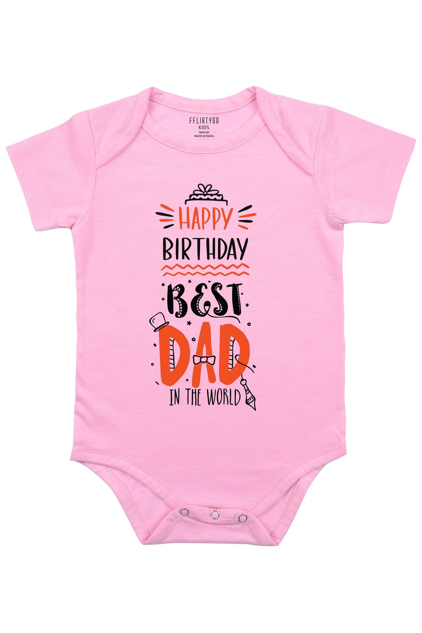 Best Dad Baby Romper | Onesies-Baby Romper / 0-3 Months / Pink
