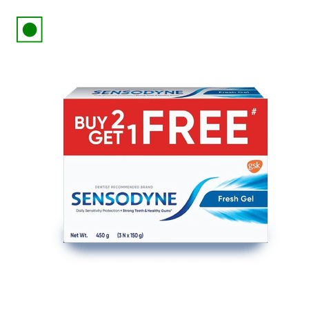 Sensodyne Fresh Gel Toothpaste ( Pack Of 3 ), 450 gm Box