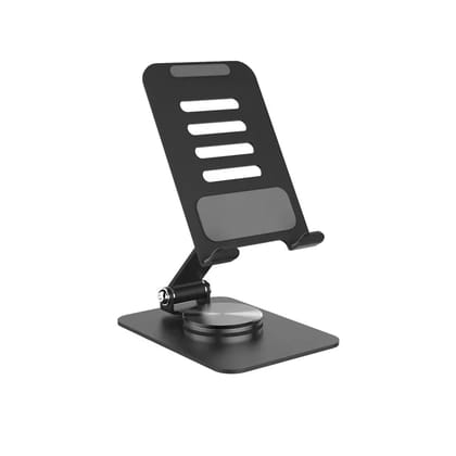 MechNX 360° Rotatable and Adjustable Aluminium Stand for Desk (Black)