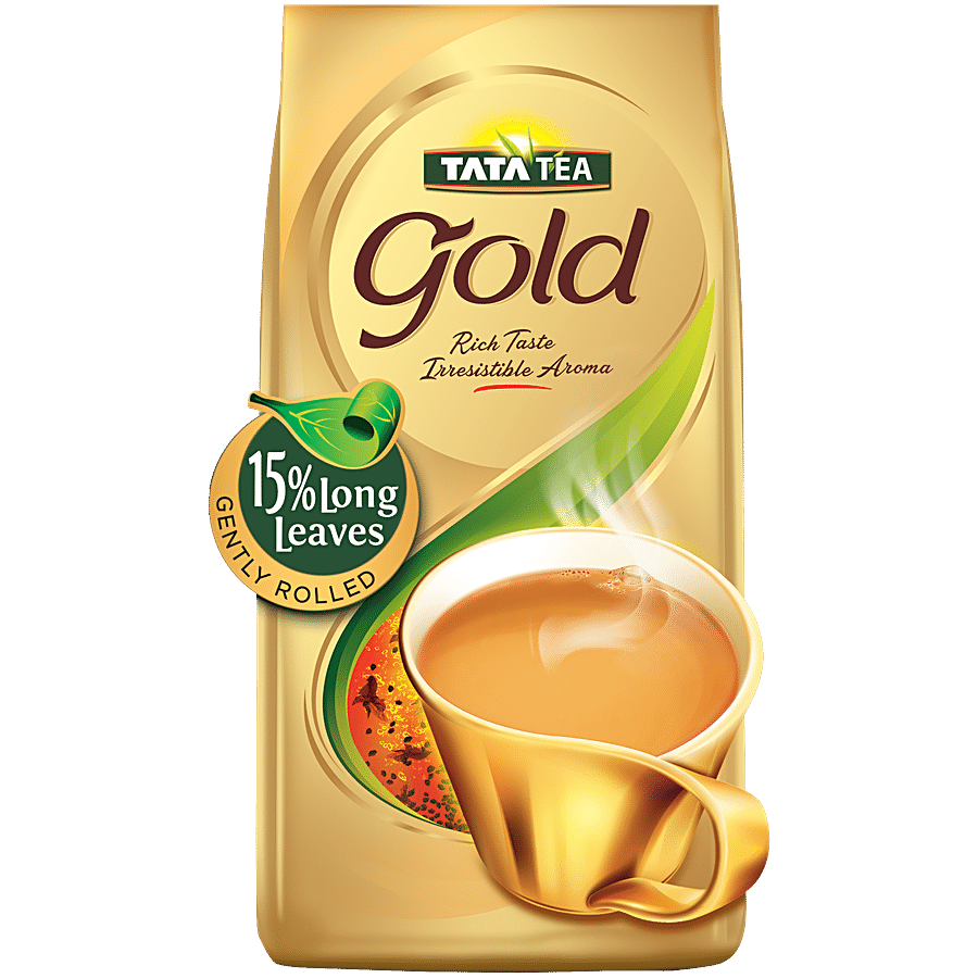 Tata Tea Gold Assam Teas With Gently Rolled Aromatic Long Leaves, Rich & Aromatic Chai, Black Tea, 1 kg