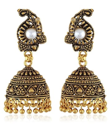 Vighanaharta Antique Finish alloy Jhumki Earring for Women and Girls - Multi Color