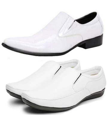 vitoria - White Mens Slip On Formal Shoes - None