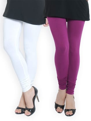 Pack of 2 Cotton Stretch Churidar Leggings