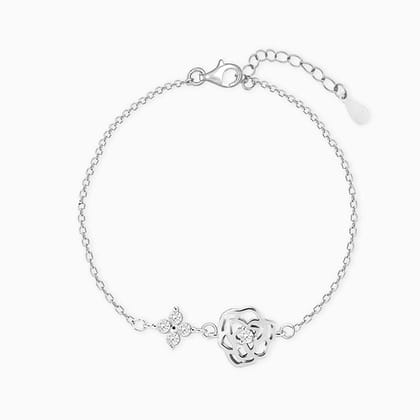 Silver Enchanted Flower Bracelet
