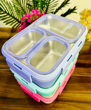 Happy Life Lunch Box (100% Leakproof) - 620ml-Without Personalised Name Engraving / Green