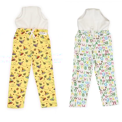 Potty Training Pajamas 3-4 Years Pack of 2 (Kindergarten Tales & Sailing Hearts Print)-Size 3 (3-4 years)