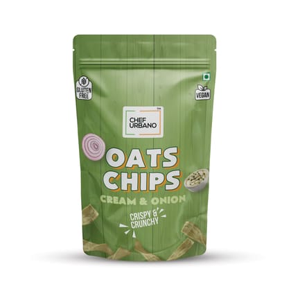 Chef Urbano Oats Chips Cream & Onion 85g-Pack of 2