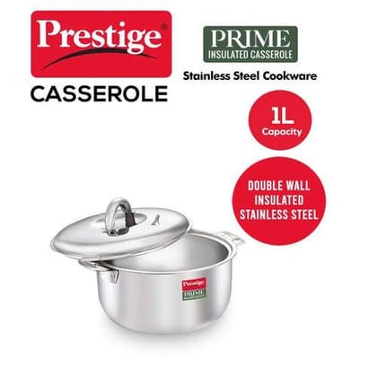 Prestige Prime Stainless Steel Insulated Casserole Hot Box-1 Litre