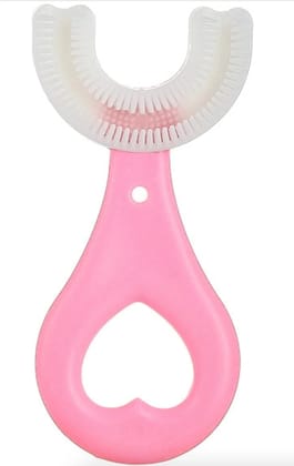 DC U Shaped Toothbrush for Kids Manual Whitening Toothbrush Silicone Brush Head for Kids Children Infant Toothbrush  by Ruhi Fashion India
