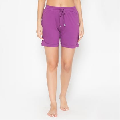 Plain Knitted Shorts For Women - Dahlia Assorted S