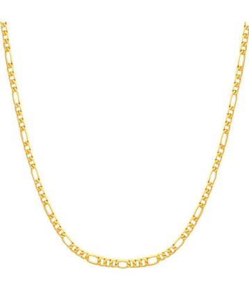 Fashion Frill Limited Edition Sachin Design Gold Plated Thin Necklace Chain For Men & Boys Golden 28 Inches - None