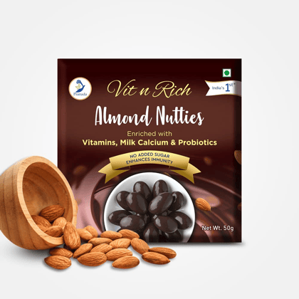 Vit n Rich Healthy Crunchy Roasted Choco Almond Nutties, 50 gm