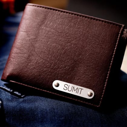 Personalised Faux Leather Wallet-Toffee Brown