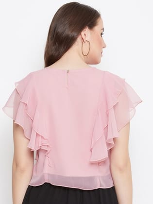 Fuchsia Ruffles Top