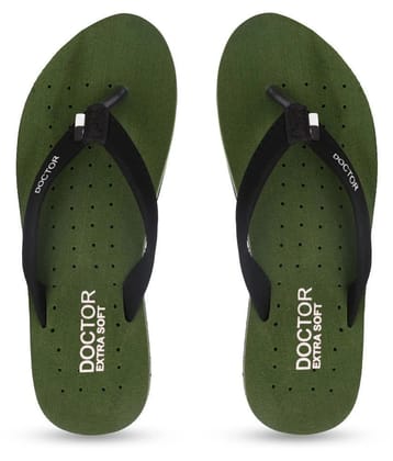 DOCTOR EXTRA SOFT - Olive  Womens Slipper - None