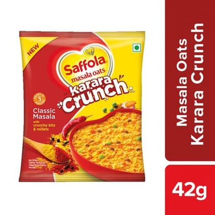 Saffola Masala Oats  Karara Crunch Classic Masala Tasty Recipe 42 g