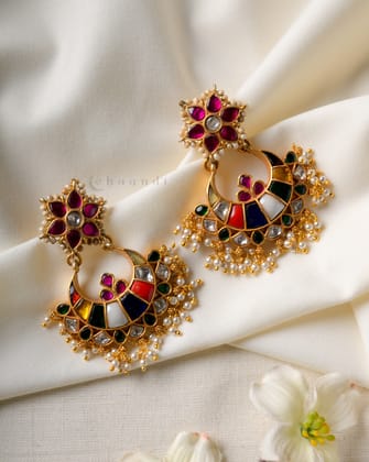 Gold Polish Silver Earrings CHE1680