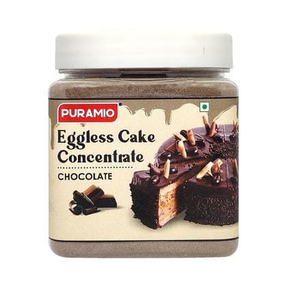 Puramio Eggless Cake Concentrate - Chocolate (For Chocolate & Plum Cake), 600 gm