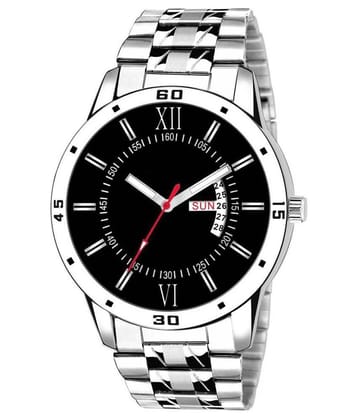 newmen 2056-BK Day and Date Stainless Steel Analog Mens Watch