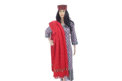 SARAS Aajeevika, Handwoven | Shawl | SHG Product | Himachal Pradesh | Winter & Outdoor |Warm & Stylish | Red